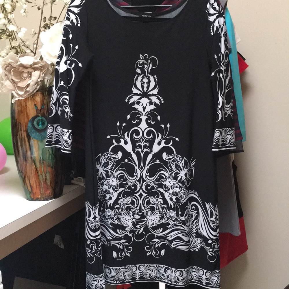 Forever black and white dress